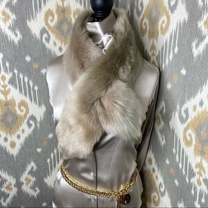 Ralph Lauren Collection *Fall 14 Italian Fawn Lamb Shearling Pull-Through Collar